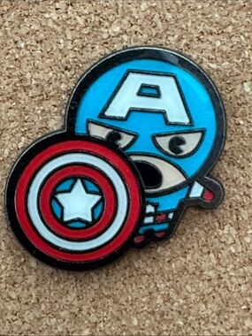 5/$25 Marvel Kawaii Art Captain America Pin
